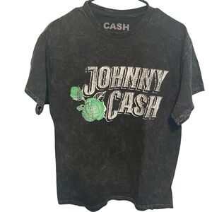 Johnny Cash Ash Charcoal Graphic Tee